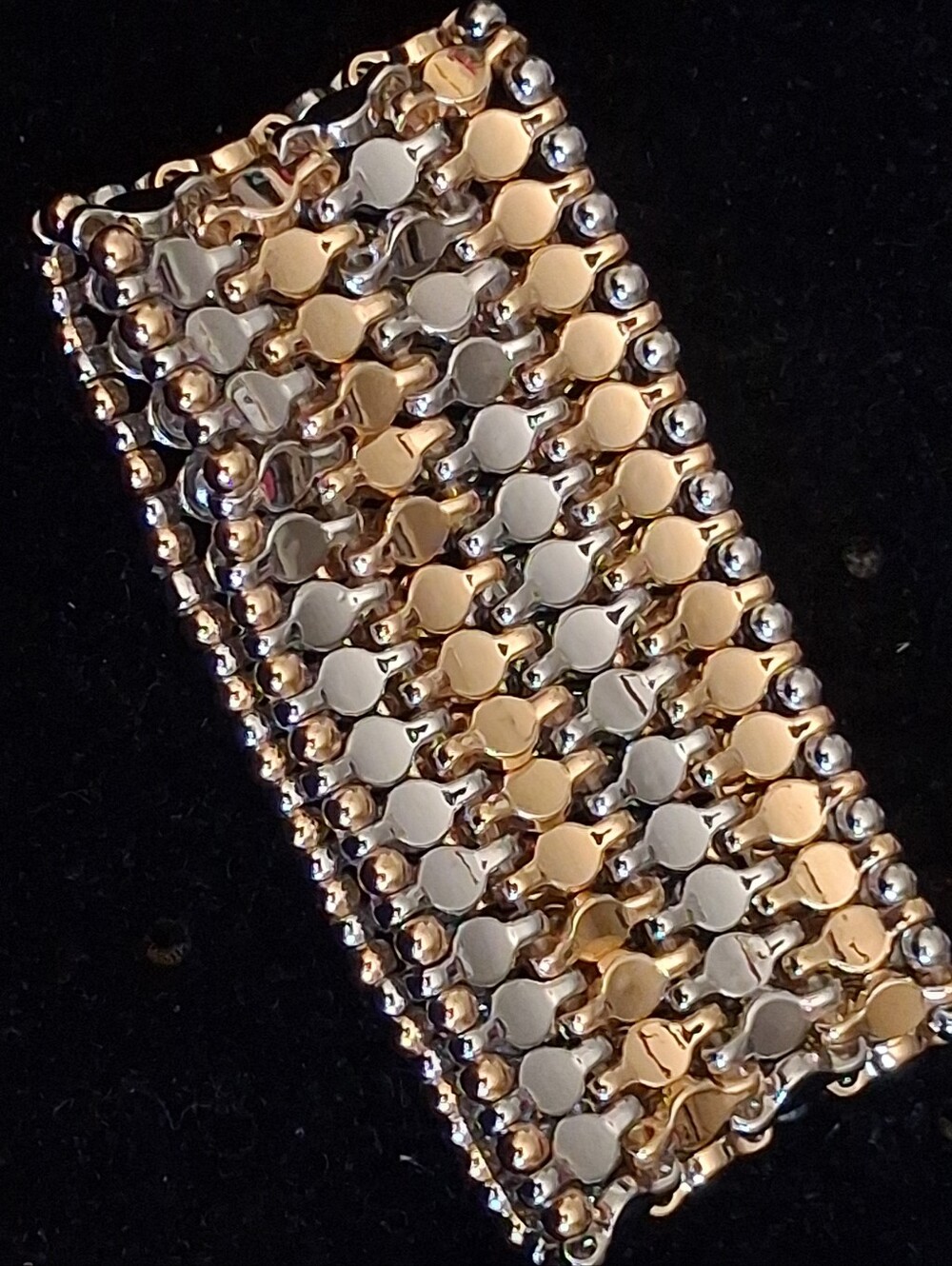 White House Black Market Gold-Tone And Silvertone Crystal Stretch Bracelet - Picture 6 of 16